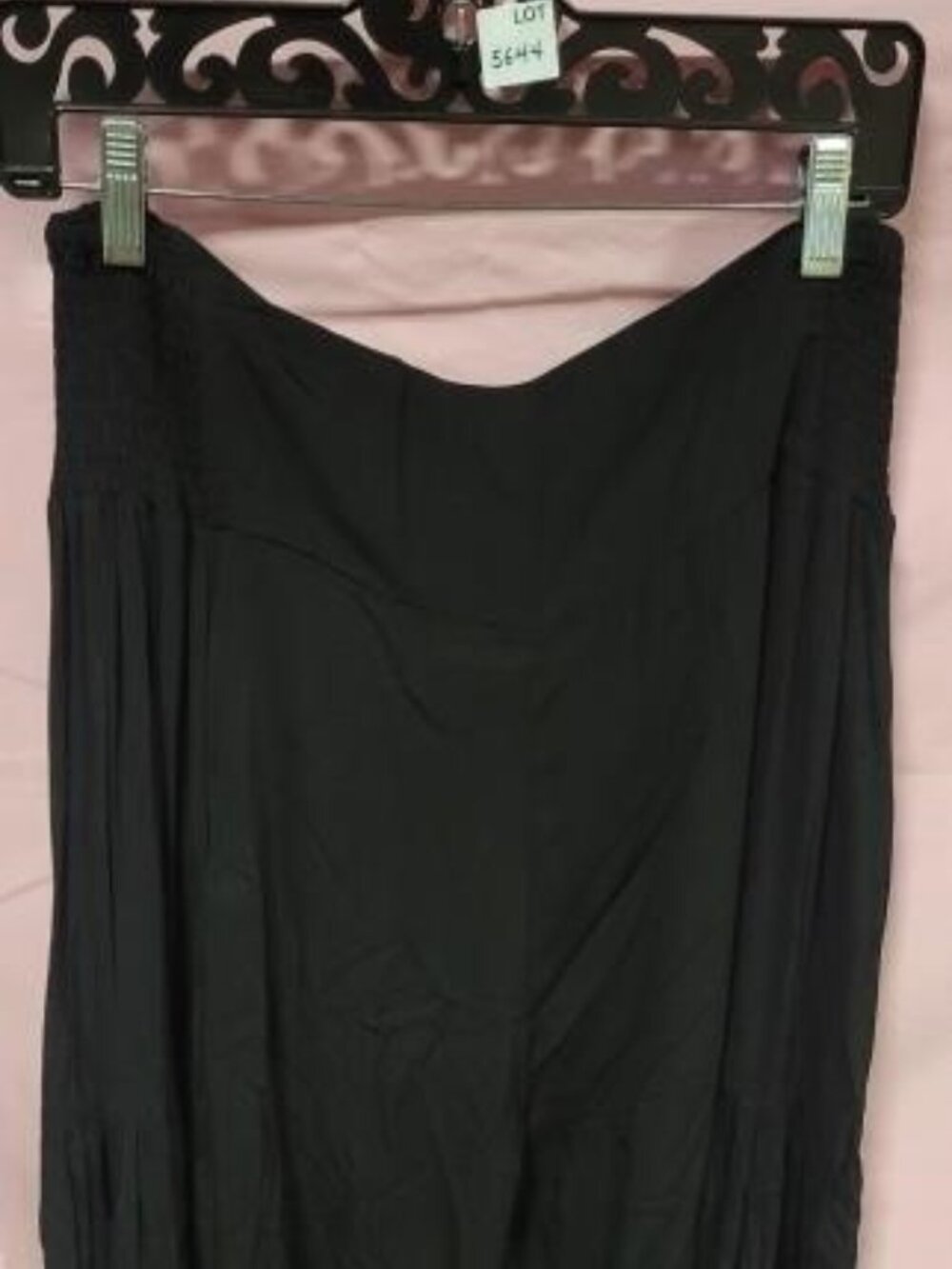 MILLIBON BLACK FLARE RUFFLE PANTS - L